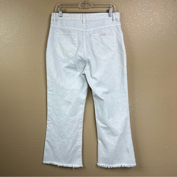 Rolla’s Eastcoast Crop Flare High Rise White Jeans - Picture 4 of 9